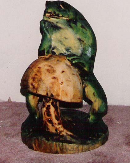 Frog on Mushroom